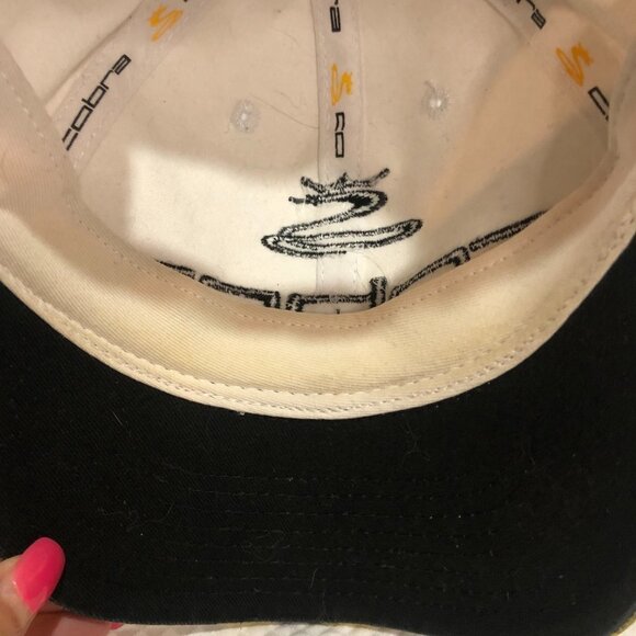 COBRA Golf 2021 Pro Tour White & Black Baseball Hat Adjustable Unisex - Picture 6 of 7